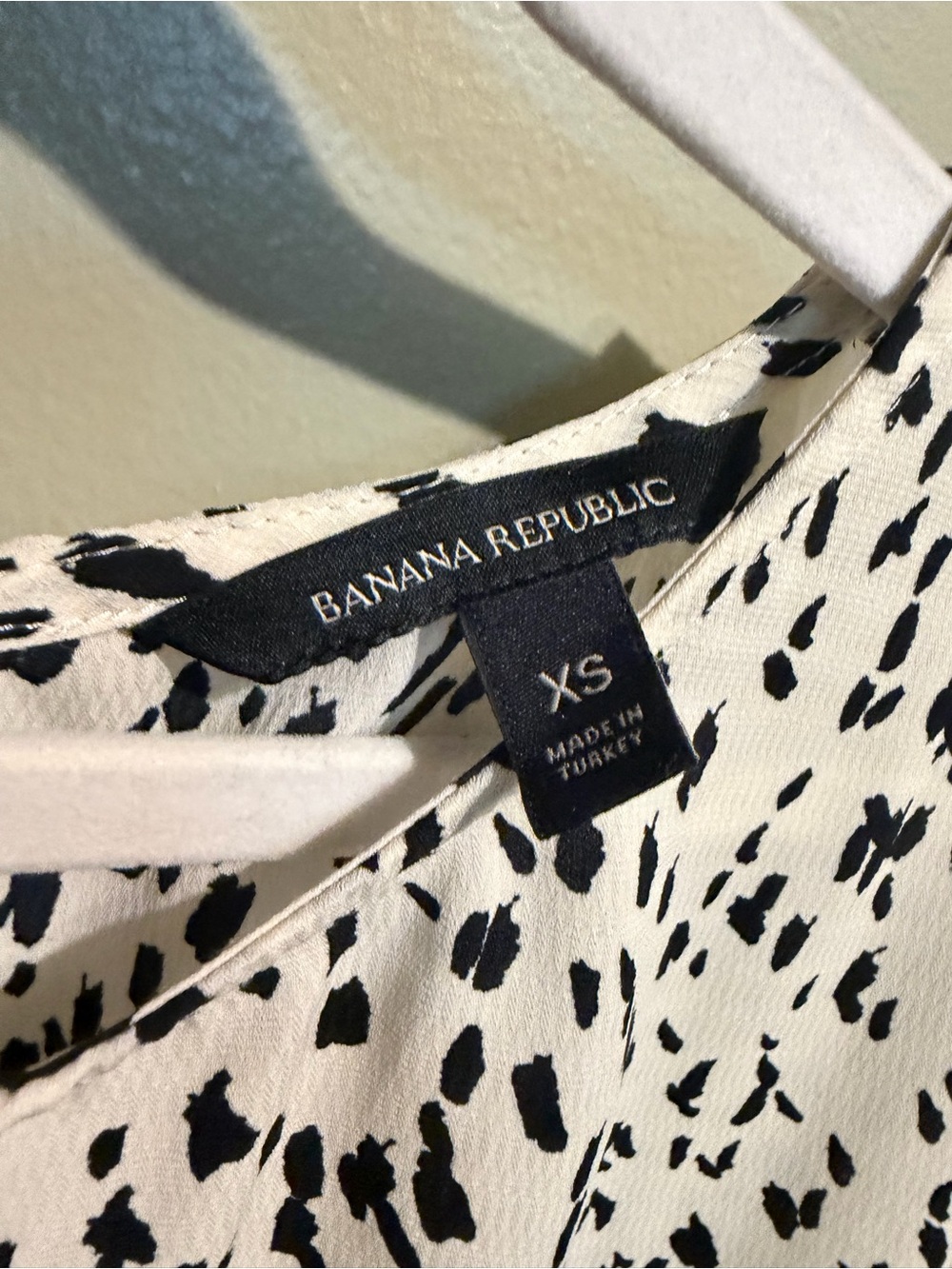Banana Republic Black and White Printed Blouse